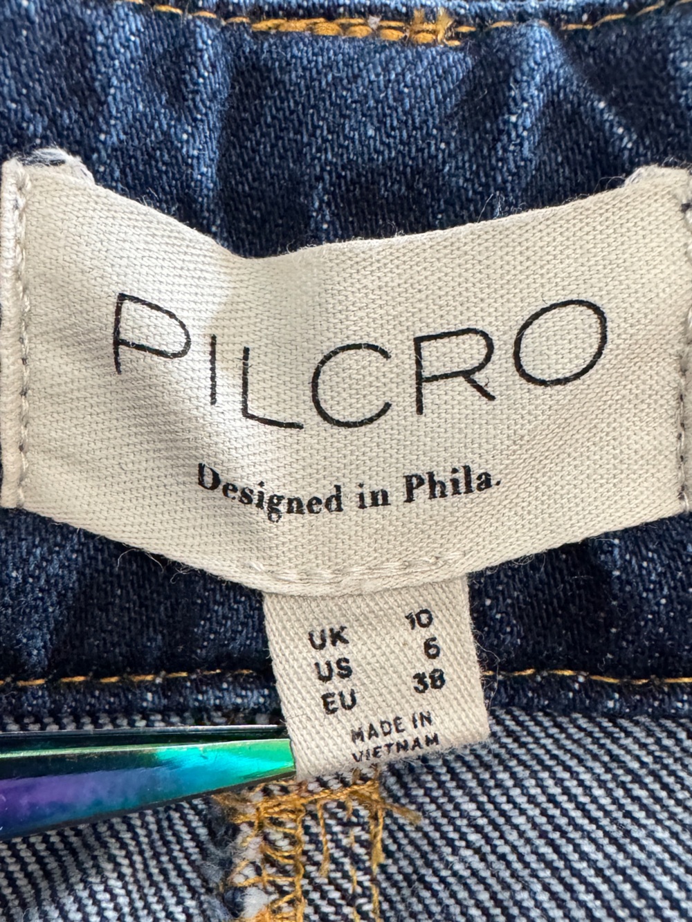 Anthropologie Pilcro Godet Flare Tulip Mermaid Denim Maxi Skirt Dark Wash Size 6 - Picture 10 of 16